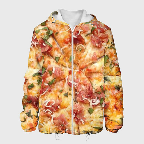 Мужская куртка Вкусная пицца / 3D-Белый – фото 1