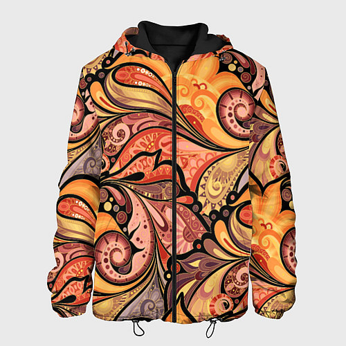 Мужская куртка Multicolored branching floral patterns / 3D-Черный – фото 1