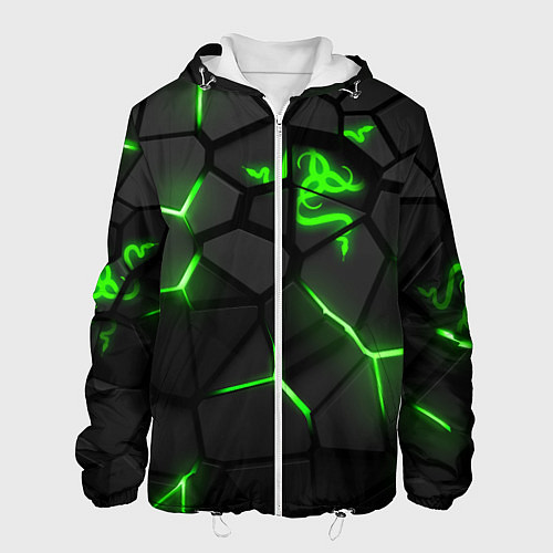 Мужская куртка Razer green neon / 3D-Белый – фото 1