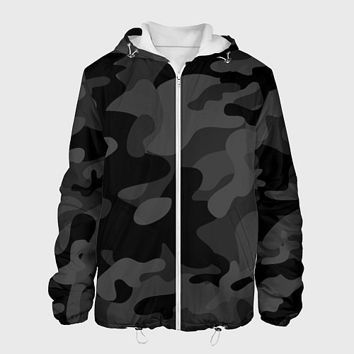 Мужская куртка Черный ночной камуфляж / 3D-Белый – фото 1