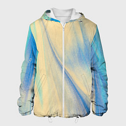Куртка с капюшоном мужская Красочный песок, цвет: 3D-белый