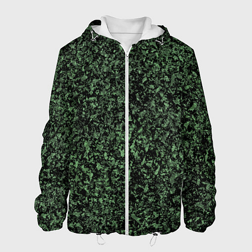 Мужская куртка Черный и зеленый камуфляжный / 3D-Белый – фото 1