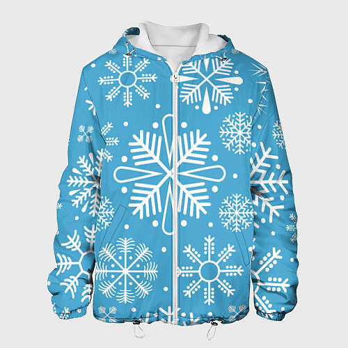 Мужская куртка Snow in blue / 3D-Белый – фото 1