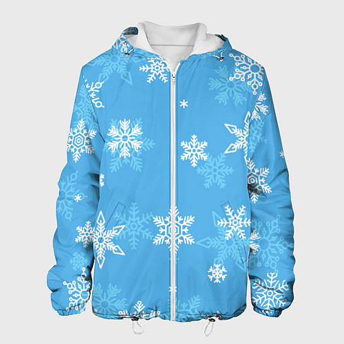 Мужская куртка Голубой снегопад / 3D-Белый – фото 1