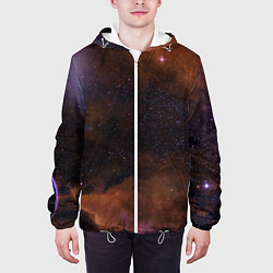 Куртка с капюшоном мужская Космос и множество звёзды, цвет: 3D-белый — фото 2