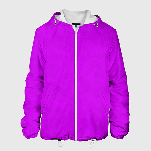 Мужская куртка Неоновый розово-сиреневый текстурированный / 3D-Белый – фото 1