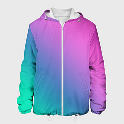 Мужская куртка Розовый с бирюзовым и синим градиент