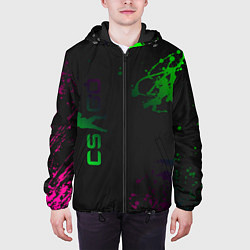 Куртка с капюшоном мужская CS GO Splashes, цвет: 3D-черный — фото 2