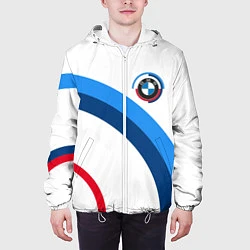 Куртка с капюшоном мужская M perfomance - bmw, цвет: 3D-белый — фото 2