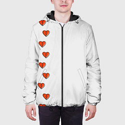Куртка с капюшоном мужская Дорожка разбитых сердец - светлый, цвет: 3D-черный — фото 2