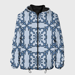 Куртка с капюшоном мужская Квадратный паттерн, цвет: 3D-черный