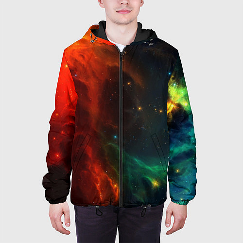 Мужская куртка Двуликий космос / 3D-Черный – фото 3