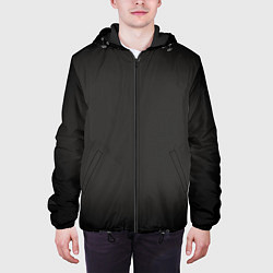 Куртка с капюшоном мужская Черная виньетка для черного, цвет: 3D-черный — фото 2