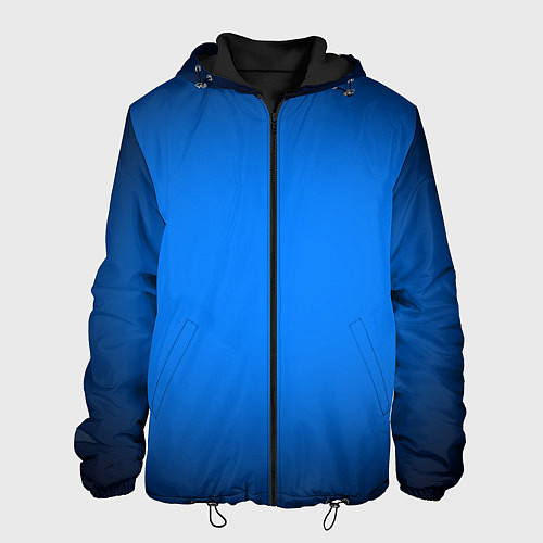 Мужская куртка Лазурный фон и черная виньетка / 3D-Черный – фото 1