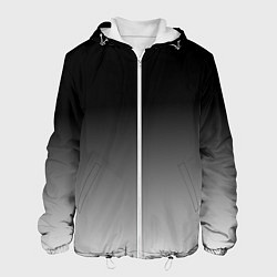 Куртка с капюшоном мужская От черного к белому, цвет: 3D-белый