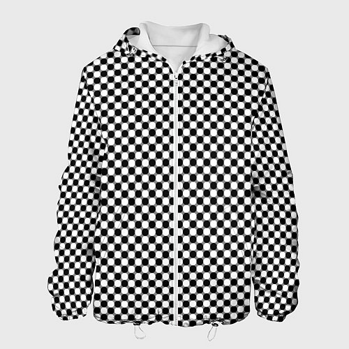 Мужская куртка Шахматная клетка иллюзия / 3D-Белый – фото 1