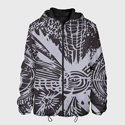 Куртка с капюшоном мужская Графическая фантазия абстракт, цвет: 3D-черный