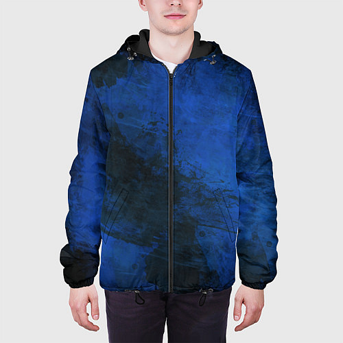 Мужская куртка Синий дым / 3D-Черный – фото 3