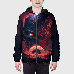 Куртка с капюшоном мужская Планета демонов, цвет: 3D-черный — фото 2