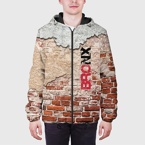 Мужская куртка Старая кирпичная стена - Бронкс / 3D-Черный – фото 3