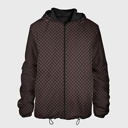 Куртка с капюшоном мужская Стильный и строгий ромбик, цвет: 3D-черный