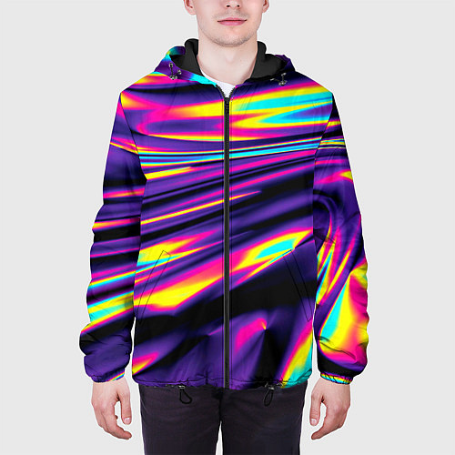 Мужская куртка Glitch colors / 3D-Черный – фото 3