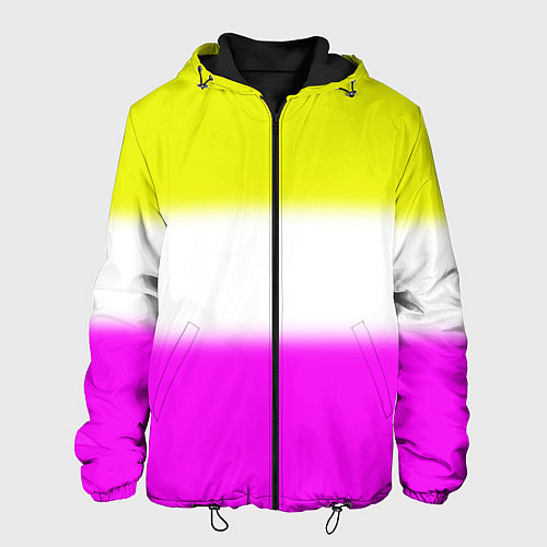 Мужская куртка Трехцветный размытый фон / 3D-Черный – фото 1