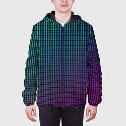 Куртка с капюшоном мужская Multicolored texture, цвет: 3D-черный — фото 2