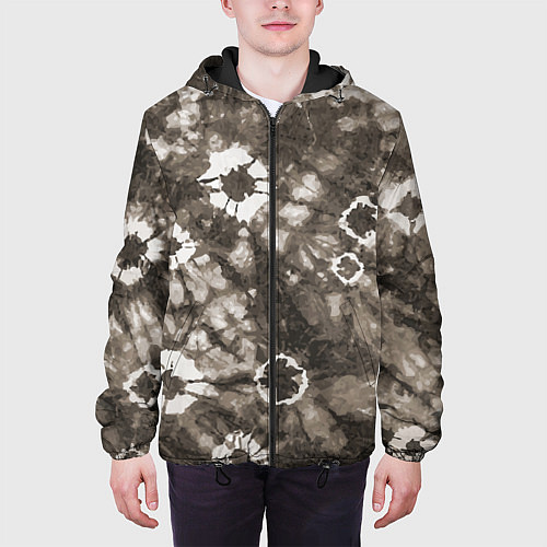 Мужская куртка Коричневый тай-дай / 3D-Черный – фото 3