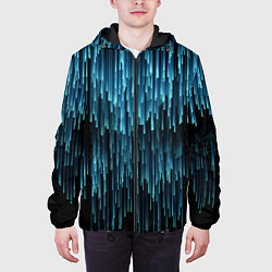 Куртка с капюшоном мужская Falling rays, цвет: 3D-черный — фото 2