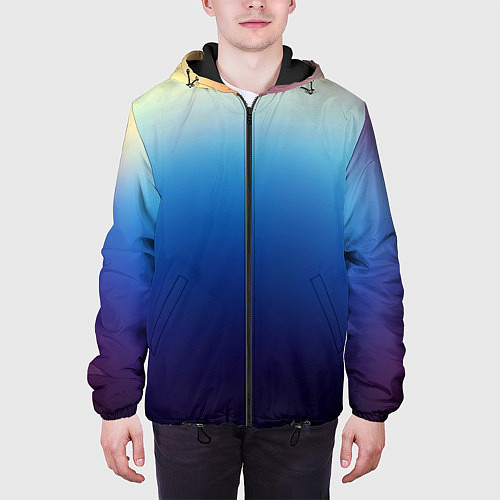 Мужская куртка Blue gradient colors / 3D-Черный – фото 3