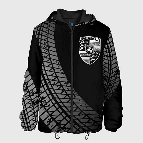 Мужская куртка Porsche tire tracks / 3D-Черный – фото 1