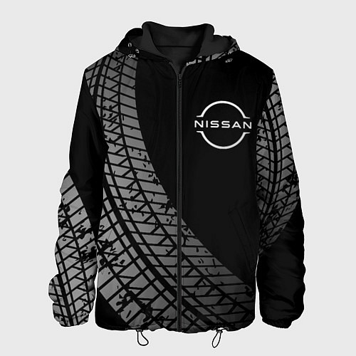 Мужская куртка Nissan tire tracks / 3D-Черный – фото 1