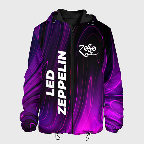 Мужская куртка Led Zeppelin violet plasma / 3D-Черный – фото 1