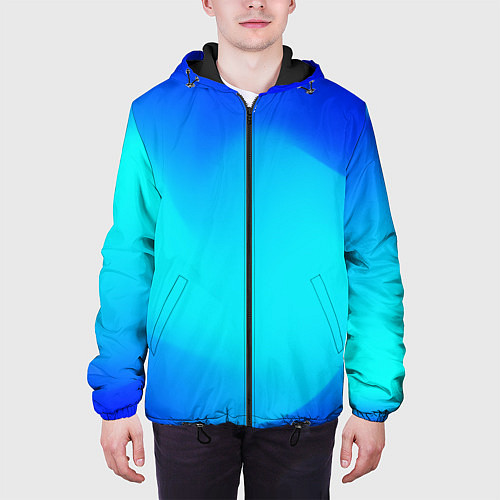 Мужская куртка Градиент синий / 3D-Черный – фото 3