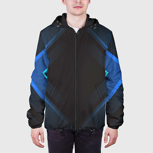 Мужская куртка Треугольная симметрия / 3D-Черный – фото 3