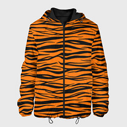 Куртка с капюшоном мужская Тигра, цвет: 3D-черный