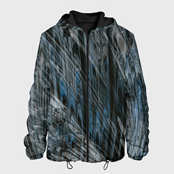 Куртка с капюшоном мужская Тёмные листы стёкол, цвет: 3D-черный