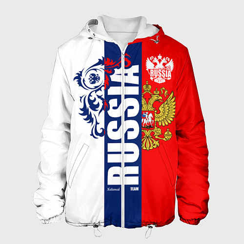 Мужская куртка Russia national team: white blue red / 3D-Белый – фото 1
