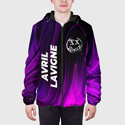 Куртка с капюшоном мужская Avril Lavigne violet plasma, цвет: 3D-черный — фото 2