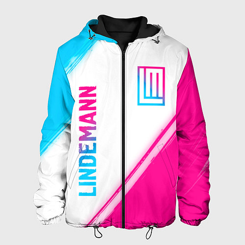 Мужская куртка Lindemann neon gradient style: надпись, символ / 3D-Черный – фото 1