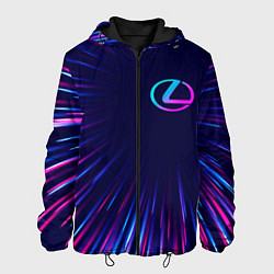 Куртка с капюшоном мужская Lexus neon speed lines, цвет: 3D-черный