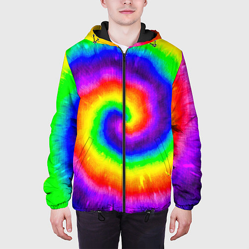 Мужская куртка Тай-дай / 3D-Черный – фото 3