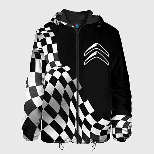 Мужская куртка Citroen racing flag / 3D-Черный – фото 1