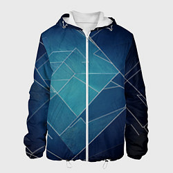 Куртка с капюшоном мужская Геометрическая бесконечность, цвет: 3D-белый