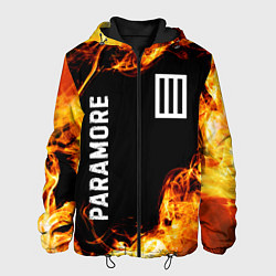 Куртка с капюшоном мужская Paramore и пылающий огонь, цвет: 3D-черный