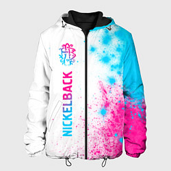 Мужская куртка Nickelback neon gradient style: по-вертикали