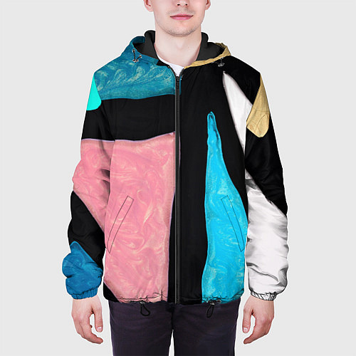 Мужская куртка Переливы красок / 3D-Черный – фото 3