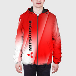 Куртка с капюшоном мужская Mitsubishi sign, цвет: 3D-черный — фото 2