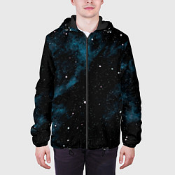 Куртка с капюшоном мужская Мрачная галактика, цвет: 3D-черный — фото 2